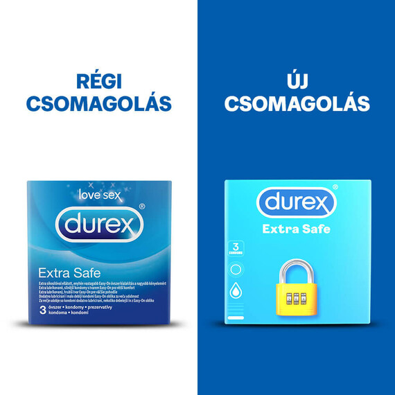 Презервативи Durex Extra Safe condoms (3pcs)  Презервативи Презервативи Durex Extra Safe condoms (3pcs)  Презервативи