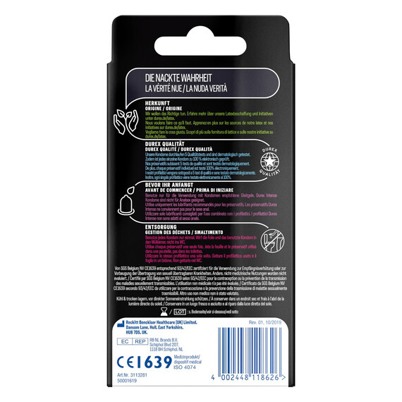 Презервативи Intense Orgasmic Durex 12бр  Презервативи