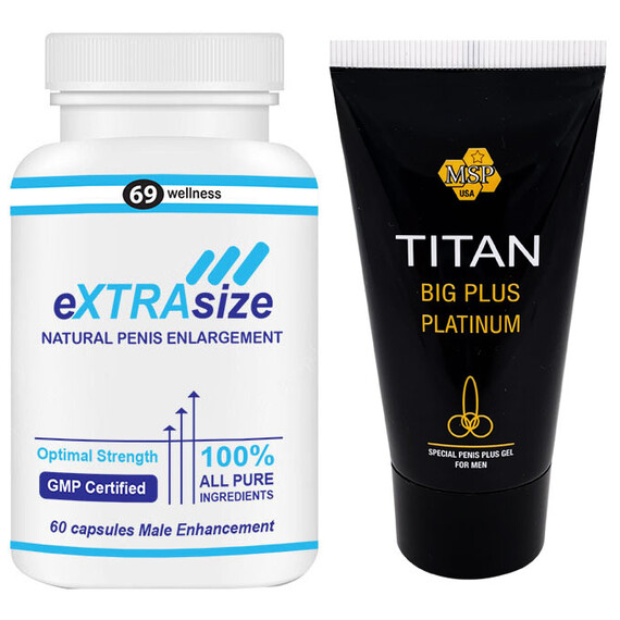 eXTRAsize Капсули + Titan Gel комплект за уголемяване на пениса  Уголемяване на пениса