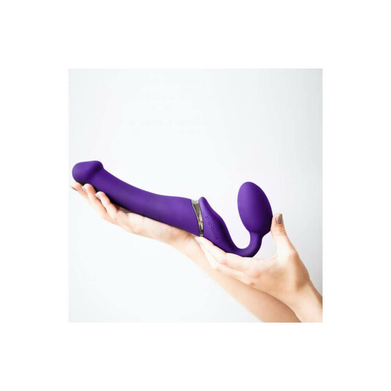 Вибриращ Страп-Он STRAP-ON-ME M Purple  Пенис колани страпон Вибриращ Страп-Он STRAP-ON-ME M Purple  Пенис колани страпон