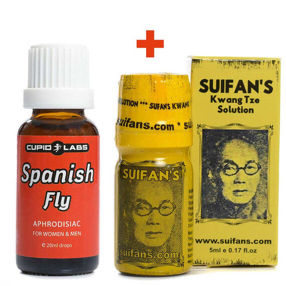 Испанска муха Купид Възбуждащи капки 20ml + Suifan серум за задържане на еякулацията  Възбуждащи