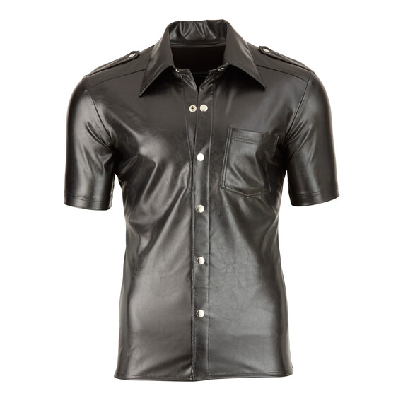 Imitat. Leather Men's Shirt2XL  Ризи и тениски