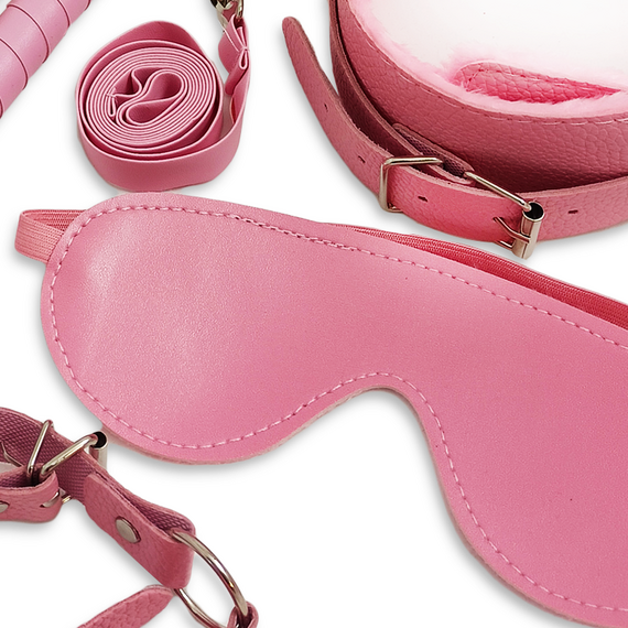 BDSM комплект от 7 части - Розов  Секс Комплекти