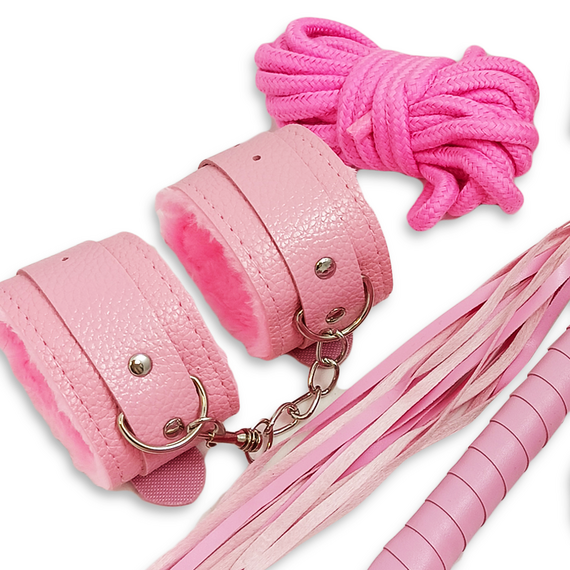 BDSM комплект от 7 части - Розов  Секс Комплекти