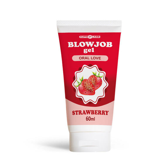 Гел за орална любов Cupid Labs Blowjob Gel Strawberry - 60мл  Лубриканти