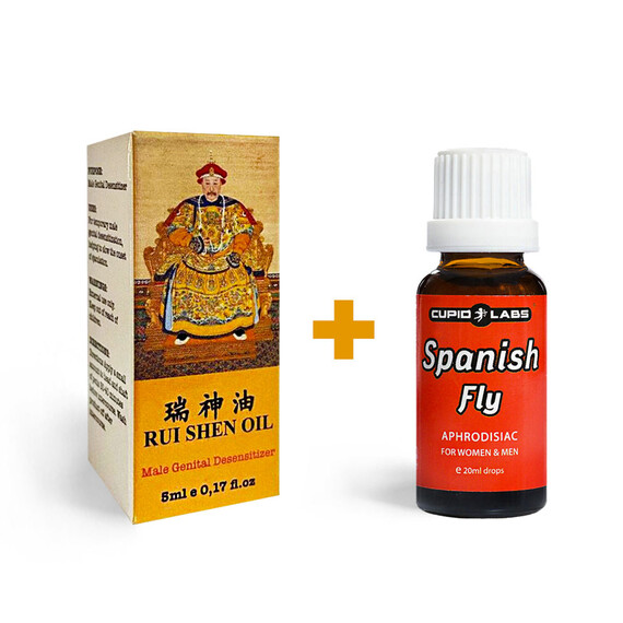 Испанска муха 20ml + Rui Shen Oil серум за забавяне на еякулацията  Възбуждащи