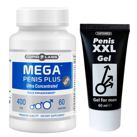 Капсули Mega Penis Plus и гел за уголемяване на пениса Penis XXL  Пенис уголемяване