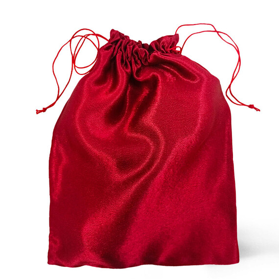 Сатенен плик за съхранение на играчки в червен цвят 31x17cm  Аксесоари за жени