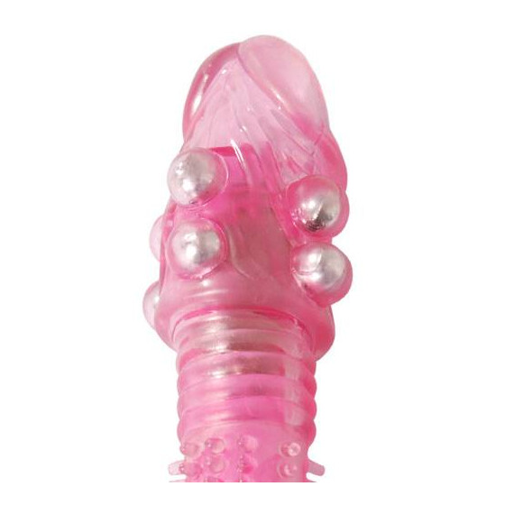 De Luxe Pink Луксозен Пенис Накрайник с Перлени Топчета  Пенис Накрайници De Luxe Pink Луксозен Пенис Накрайник с Перлени Топчета  Пенис Накрайници