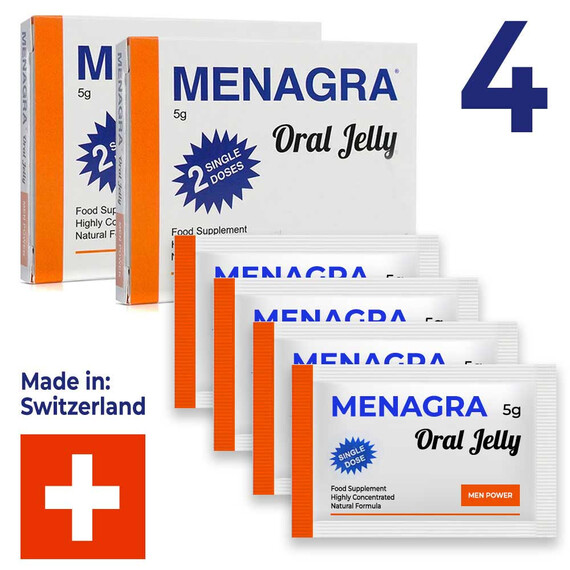 MENAGRA - Орален Секс Стимулант Желе 4бр.  Ерекция секс стимуланти