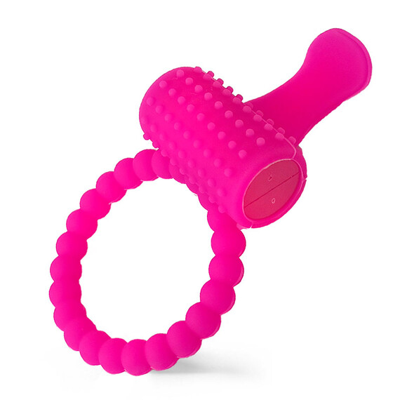 Вибрираща пенис халка с допълнителен клитор стимулатор  Пенис Накрайници