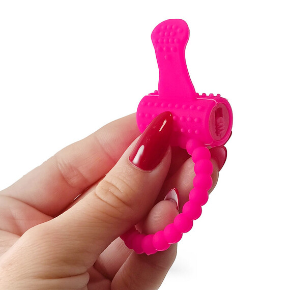 Вибрираща пенис халка с допълнителен клитор стимулатор  Пенис Накрайници