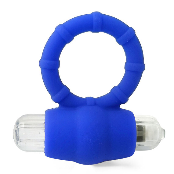Вибрираща пенис халка за клиторна стимулация Luxurious Vibro Cock Ring - синя  Пенис Пристегачи