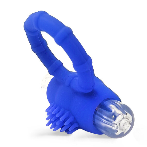 Вибрираща пенис халка за клиторна стимулация Luxurious Vibro Cock Ring - синя  Пенис Пристегачи