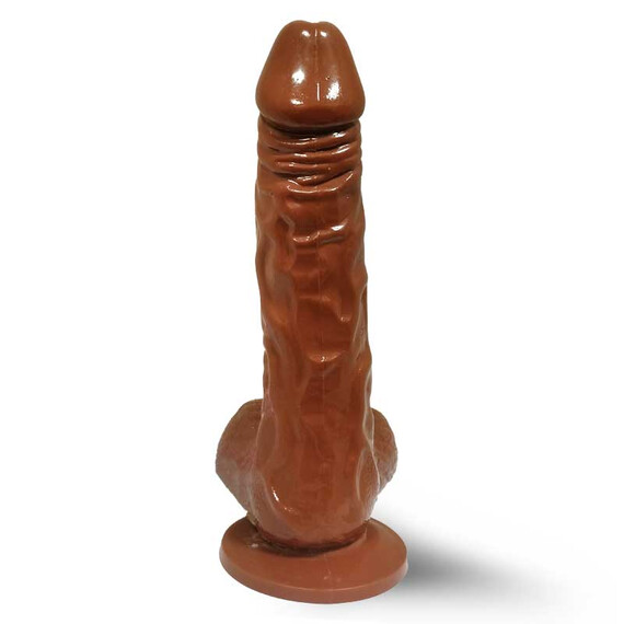 Реалистично дилдо с вибрация - кафяв цвят  Вибриращи дилда Реалистично дилдо с вибрация - кафяв цвят  Вибриращи дилда
