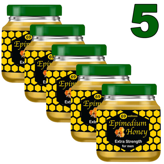 5 x Възбуждащ мед Епимедиум за мъже, Epimedium Honey for men - 5x40гр.  Ерекция