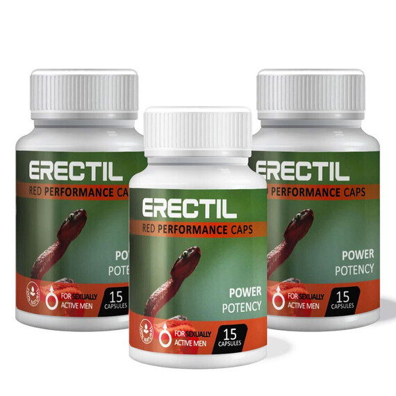 3 x Еректил - Erectil 15 капсули за ерекция 3x15  Ерекция