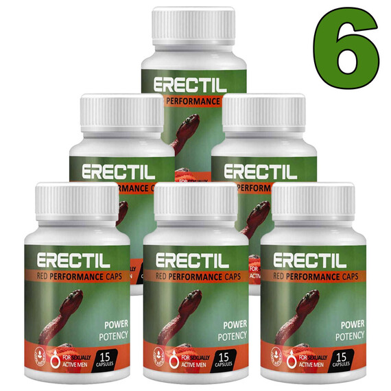 6 x Erectil 15 капсули за ерекция 6x15  Ерекция