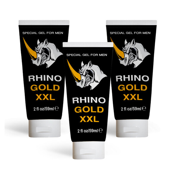 3 x Гел за увеличаване на пениса Rhino Gold Gel XXL  Уголемяване на пениса