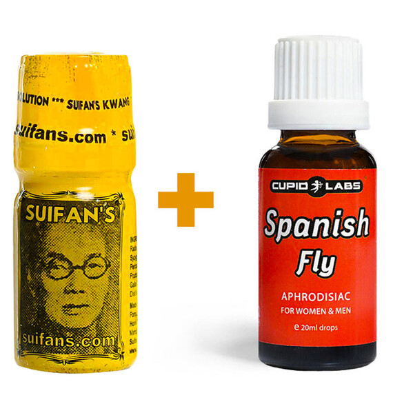 Испанска муха Купид Възбуждащи капки 20ml + Suifan серум за задържане на еякулацията  Възбуждащи