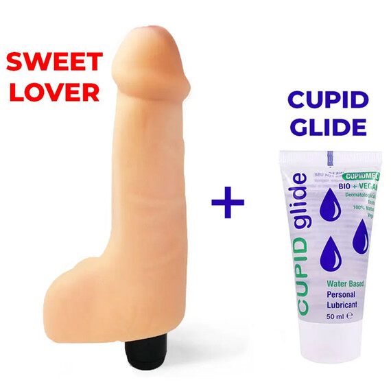 ПРОМО!!! Вибратор от кибер кожа с тестиси Sweet Lover  Кибер Кожа вибратори