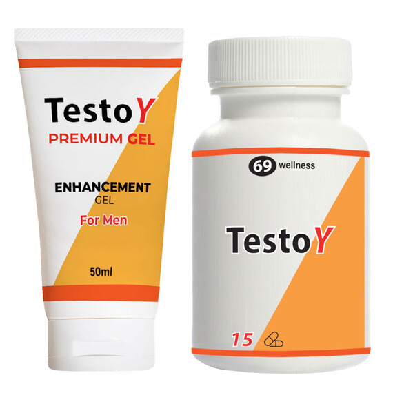TestoY комплект за Силна Ерекция капсули + гел  Ерекция секс стимуланти
