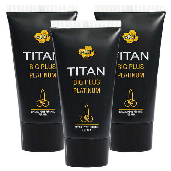 3 x Titan gel - Титан гел платинум за уголемяване на пениса  Уголемяване на пениса