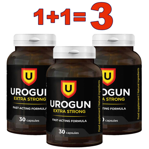 1+1=3! Urogun Extra Strong капсули за потентност - 90бр.  Ерекция секс стимуланти