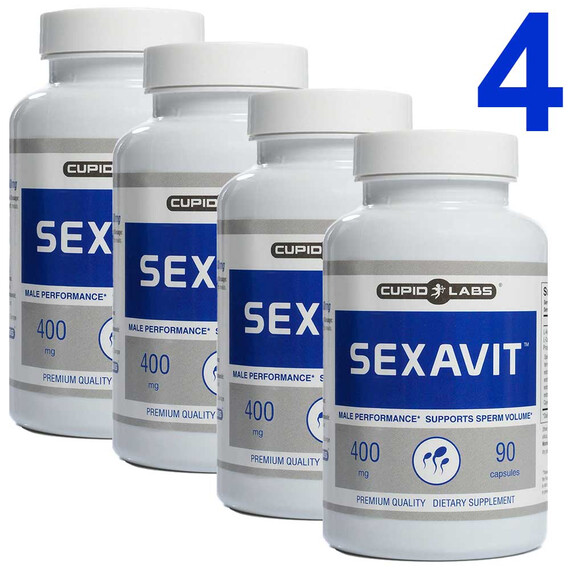 4 x Sexavit за мъжка потентност и повече сперма - 4x90 Капсули  Плодовитост и сперма