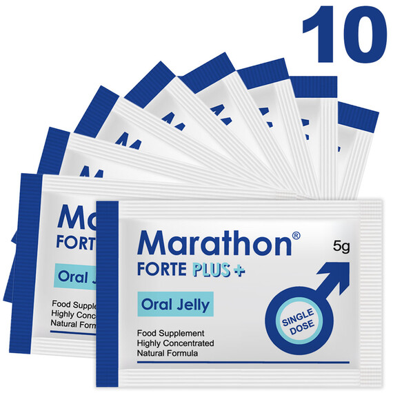 Marathon Forte Plus Oral Jelly - ядящо се желе за мъже - 10 броя  Ерекция секс стимуланти