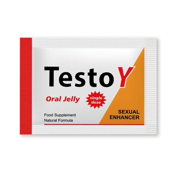 TestoY Oral Jelly ядящо се желе за ерекция - 20 броя  Ерекция секс стимуланти