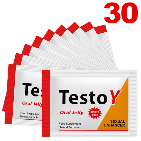 TestoY Oral Jelly ядящо се желе за ерекция - 30 броя  Ерекция секс стимуланти