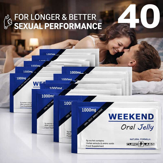 40бр. Ядящо се желе за ерекция WEEKEND Oral Jelly 5gr