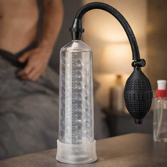 Пенис помпа със силиконов маншон