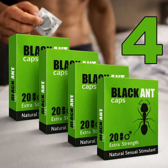 4 x Черна Мравка BLACK ANT 80бр супер силни капсули за ерекция