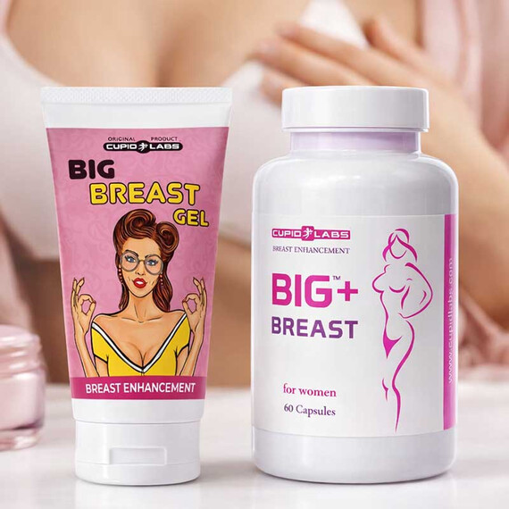 Капсули за уголемяване на бюста Big Breast + Гел за уголемяване на бюста Big Breast Gel
