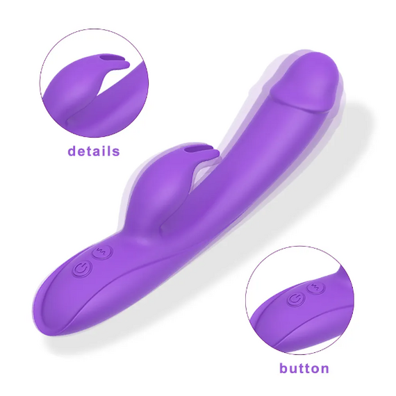 Мощен rabbit вибратор за G-точка и клитор стимулация с двоен моторснимка 6