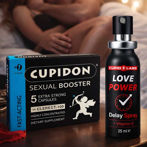 Задържащ спрей за мъже Love Power + Капсули за ерекция Cupidon 5