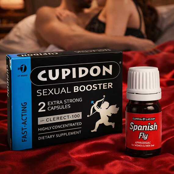 Купидон хапчета за ерекция + Възбуждащи капки Испанска муха