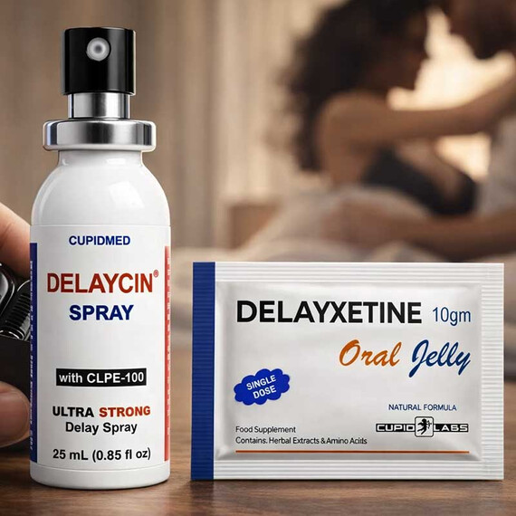 Задържащ спрей за мъже Delaycin + Желе за забавяне на еякулацията Delayxetine