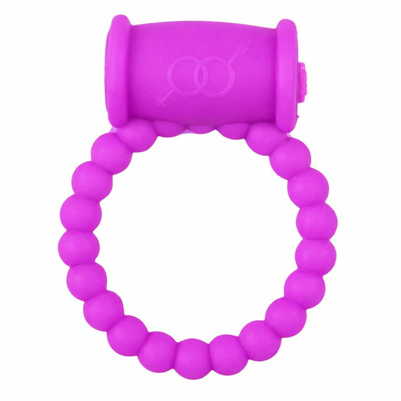 Луксозен вибро ринг от медицински силикон - водоустойчив, в лилав цвят