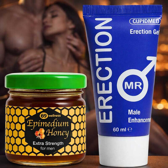Снимка на Възбуждащ мед Епимедиум маджун за мъже 40гр. + Гел за Ерекция 60мл.