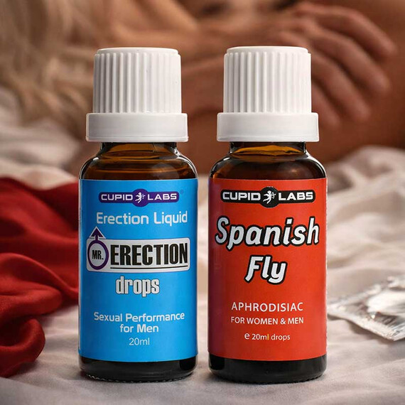 Възбуждащи капки Испанска муха 20мл + Капки засилващи ерекцията Erection Drops