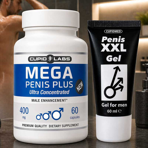 Капсули Mega Penis Plus и гел за уголемяване на пениса Penis XXL