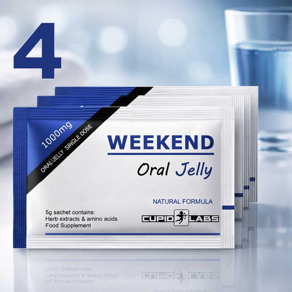 Снимка на 4бр. Ядящо се желе за ерекция WEEKEND Oral Jelly 5gr