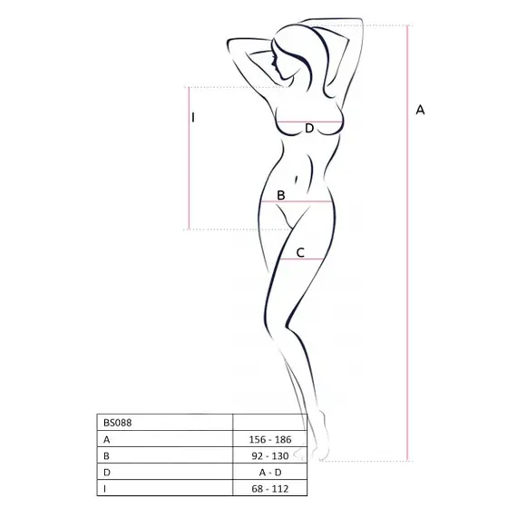 PASSION WOMAN BS088 боди чорапогащникснимка 3