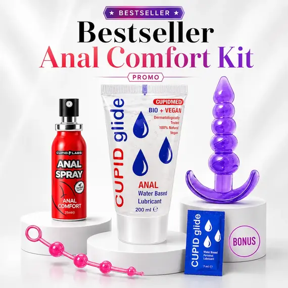 Bestseller Anal Comfort Kit – промо комплект за повече комфорт, контрол и анално удоволствие