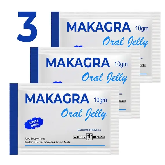 3 броя Желе за мощна ерекция MAKAGRA Oral Jellyснимка 2