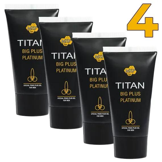 4 x Titan gel - Титан гел платинум за уголемяване на пениса