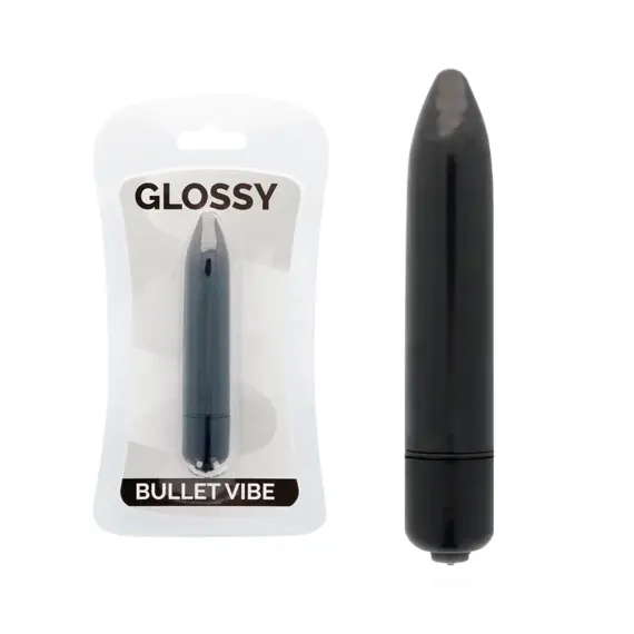 GLOSSY - THIN вибратор черен